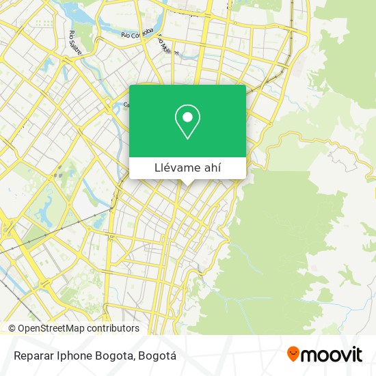 Mapa de Reparar Iphone Bogota
