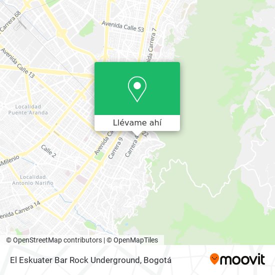 Mapa de El Eskuater Bar Rock Underground