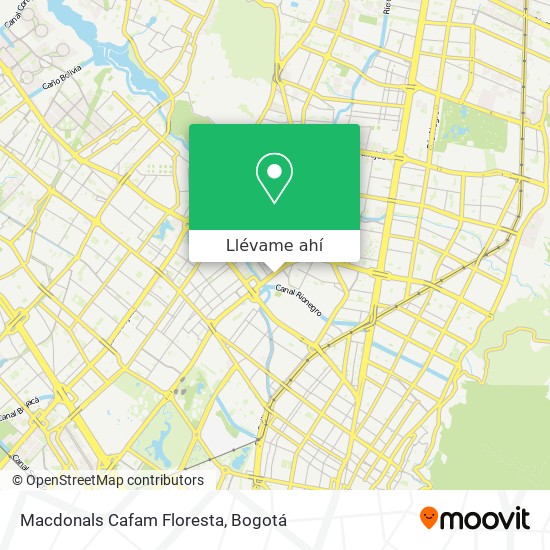 Mapa de Macdonals Cafam Floresta