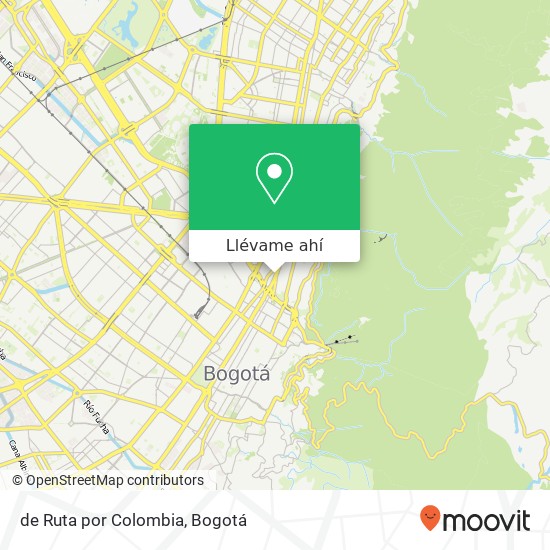 Mapa de de Ruta por Colombia