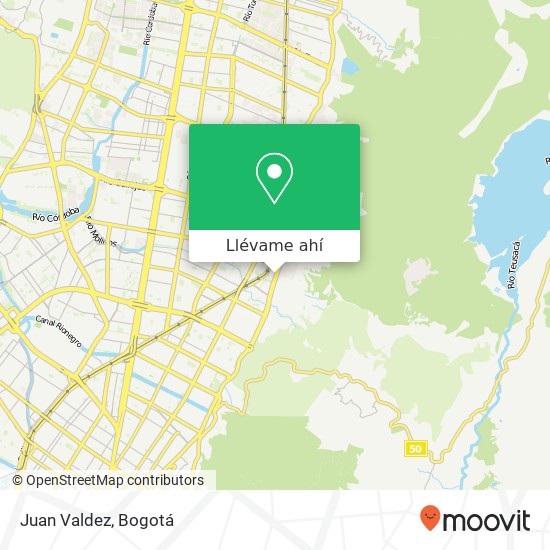 Mapa de Juan Valdez