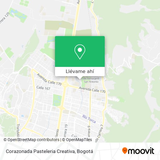 Mapa de Corazonada Pasteleria Creativa