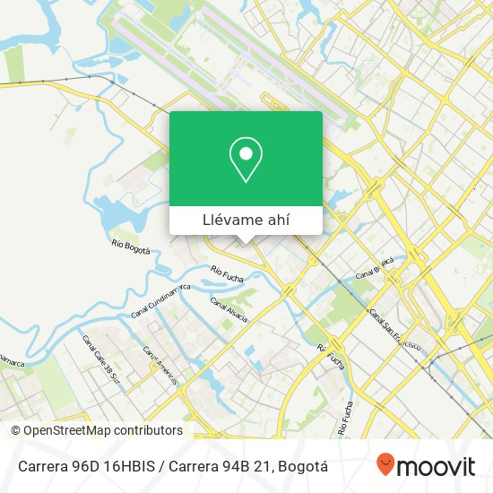 Mapa de Carrera 96D 16HBIS / Carrera 94B 21