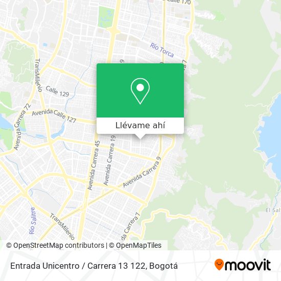 Mapa de Entrada Unicentro / Carrera 13 122