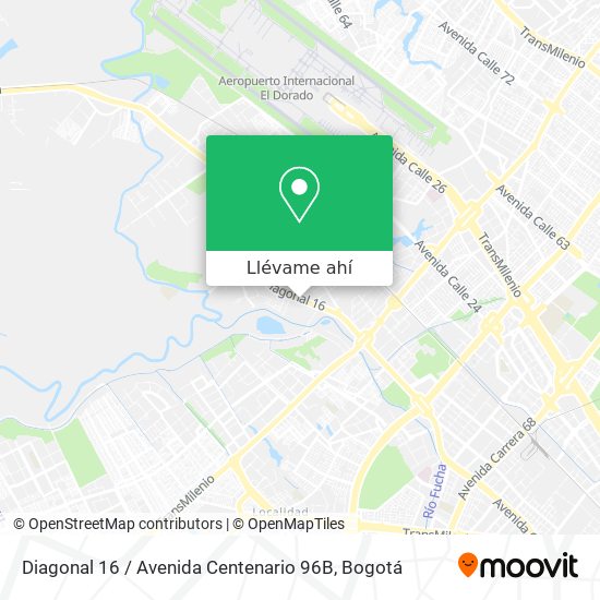 Mapa de Diagonal 16 / Avenida Centenario 96B