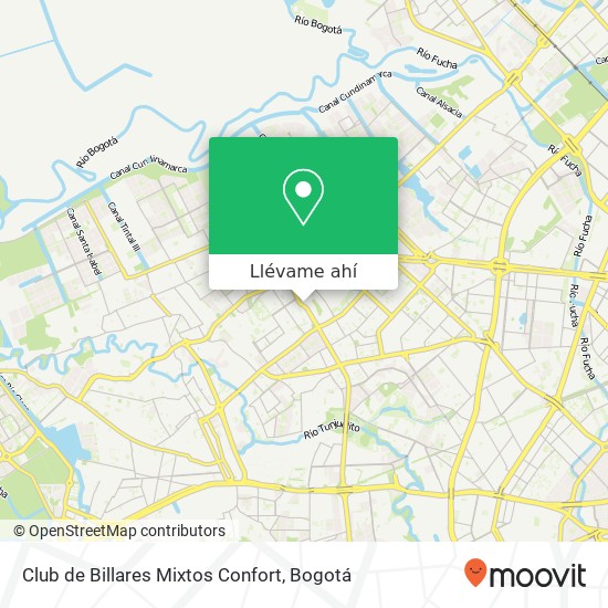 Mapa de Club de Billares Mixtos Confort