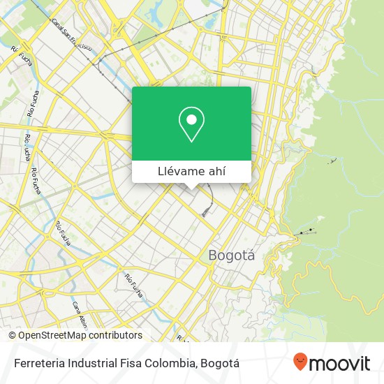 Mapa de Ferreteria Industrial Fisa Colombia