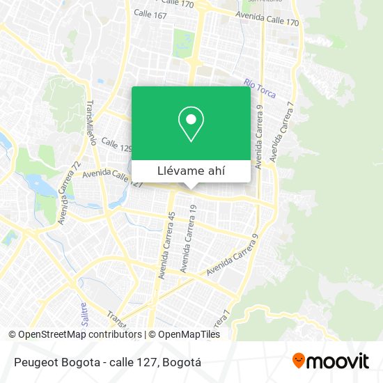 Mapa de Peugeot Bogota - calle 127