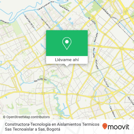 Mapa de Constructora-Tecnologia en Aislamientos Termicos Sas Tecnoaislar a Sas