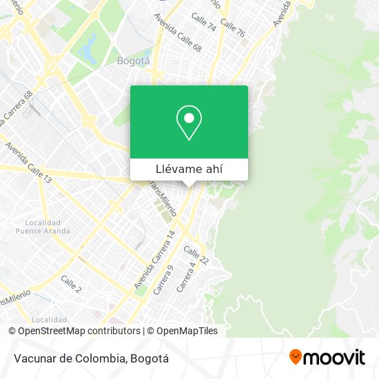 Mapa de Vacunar de Colombia