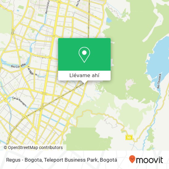 Mapa de Regus - Bogota, Teleport Business Park