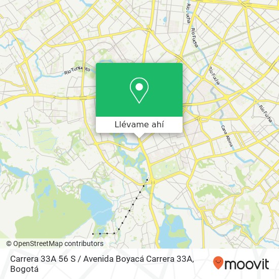 Mapa de Carrera 33A 56 S / Avenida Boyacá Carrera 33A