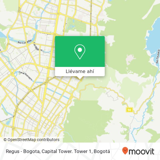 Mapa de Regus - Bogota, Capital Tower. Tower 1