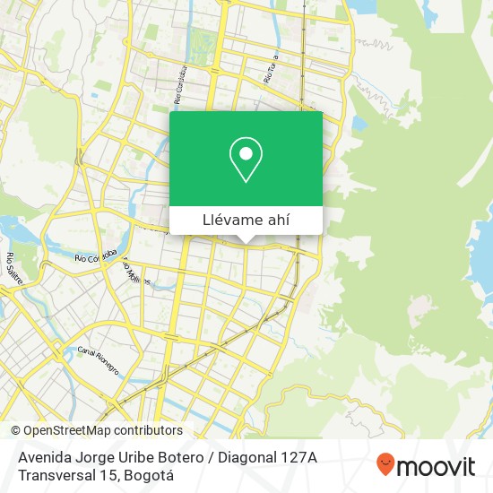 Mapa de Avenida Jorge Uribe Botero / Diagonal 127A Transversal 15