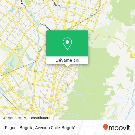 Mapa de Regus - Bogota, Avenida Chile