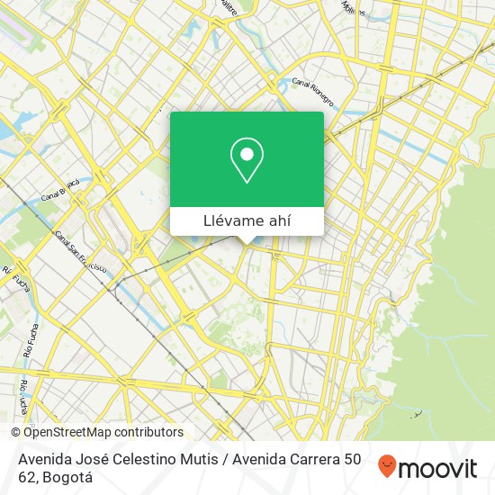 Mapa de Avenida José Celestino Mutis / Avenida Carrera 50 62