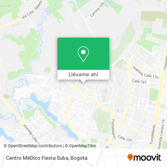 Mapa de Centro MéDico Fiesta Suba