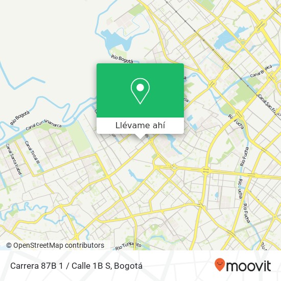 Mapa de Carrera 87B 1 / Calle 1B S