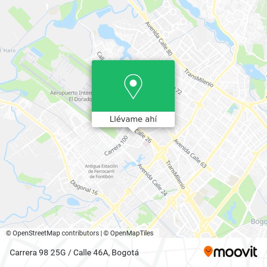 Mapa de Carrera 98 25G / Calle 46A