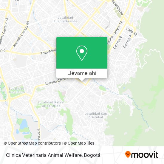 Mapa de Clinica Veterinaria Animal Welfare