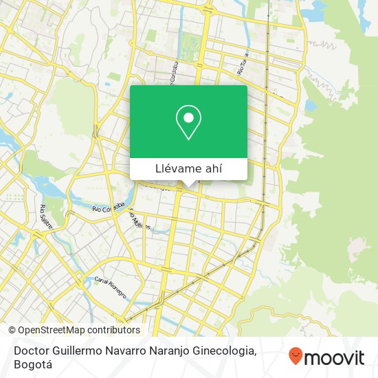 Mapa de Doctor Guillermo Navarro Naranjo Ginecologia