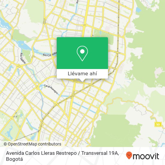 Mapa de Avenida Carlos Lleras Restrepo / Transversal 19A