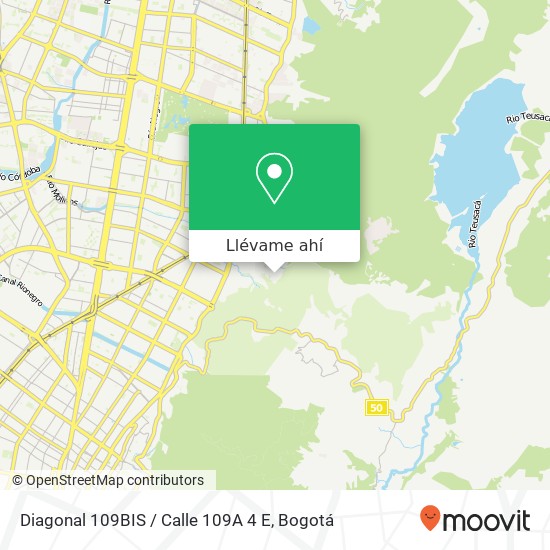 Mapa de Diagonal 109BIS / Calle 109A 4 E
