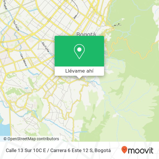 Mapa de Calle 13 Sur 10C E / Carrera 6 Este 12 S