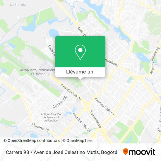 Mapa de Carrera 98 / Avenida José Celestino Mutis