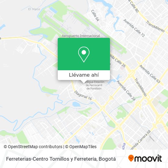 Mapa de Ferreterias-Centro Tornillos y Ferretería