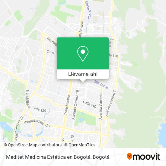Mapa de Meditet Medicina Estética en Bogotá