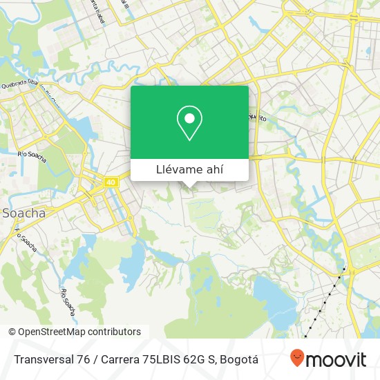Mapa de Transversal 76 / Carrera 75LBIS 62G S