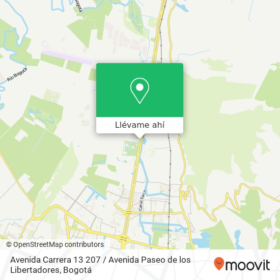 Mapa de Avenida Carrera 13 207 / Avenida Paseo de los Libertadores