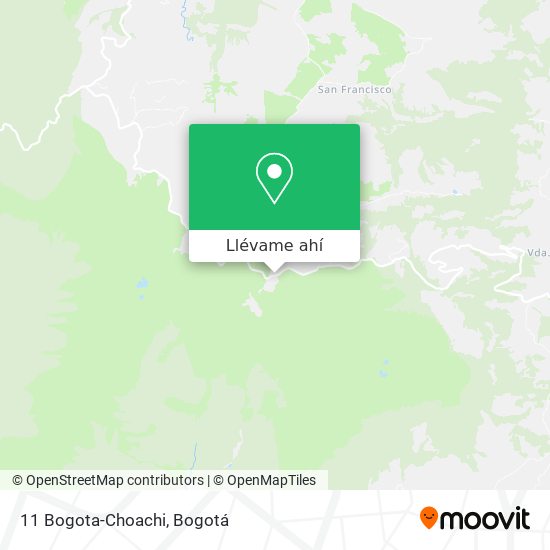 Mapa de 11 Bogota-Choachi