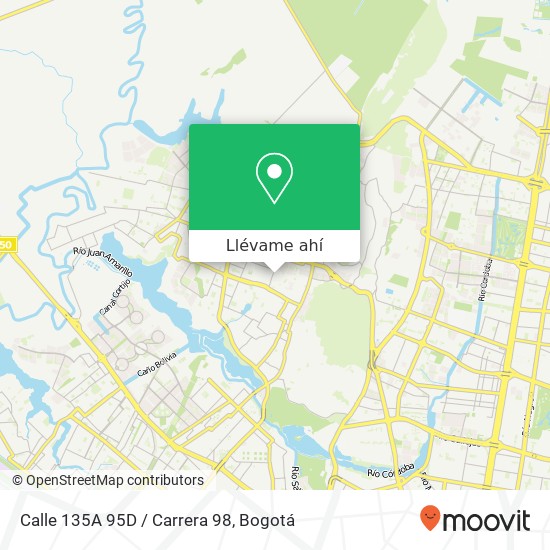 Mapa de Calle 135A 95D / Carrera 98
