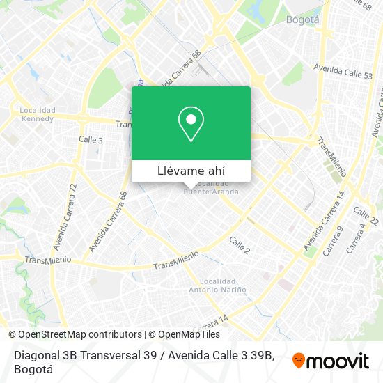 Mapa de Diagonal 3B Transversal 39 / Avenida Calle 3 39B