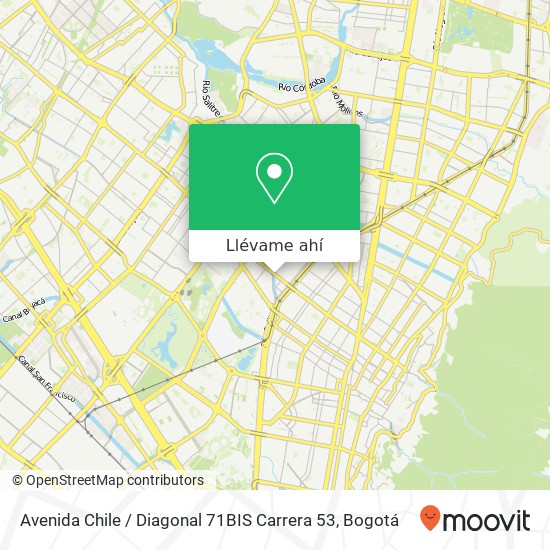 Mapa de Avenida Chile / Diagonal 71BIS Carrera 53