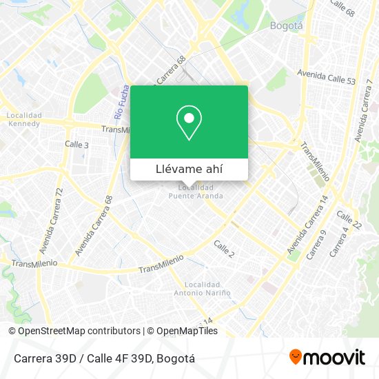 Mapa de Carrera 39D / Calle 4F 39D