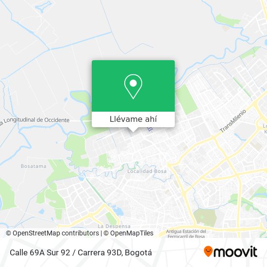 Mapa de Calle 69A Sur 92 / Carrera 93D