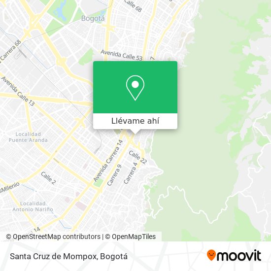 Mapa de Santa Cruz de Mompox