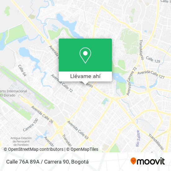 Mapa de Calle 76A 89A / Carrera 90