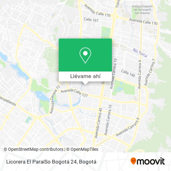 Mapa de Licorera El ParaíSo Bogotá 24