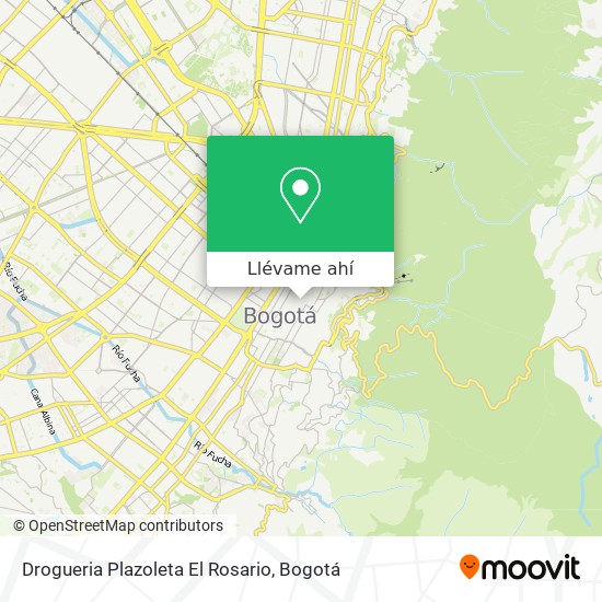 Mapa de Drogueria Plazoleta El Rosario