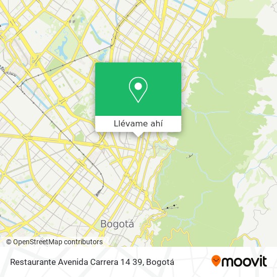 Mapa de Restaurante Avenida Carrera 14 39