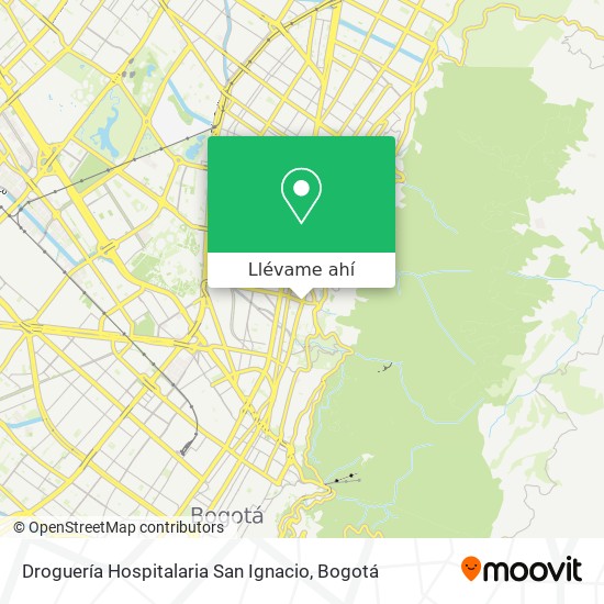 Mapa de Droguería Hospitalaria San Ignacio