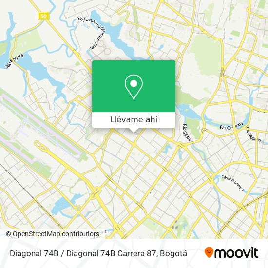 Mapa de Diagonal 74B / Diagonal 74B Carrera 87