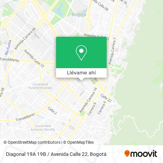 Mapa de Diagonal 19A 19B / Avenida Calle 22