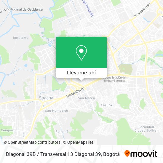 Mapa de Diagonal 39B / Transversal 13 Diagonal 39