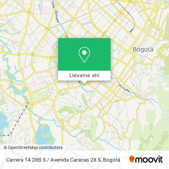 Mapa de Carrera 14 28B S / Avenida Caracas 28 S