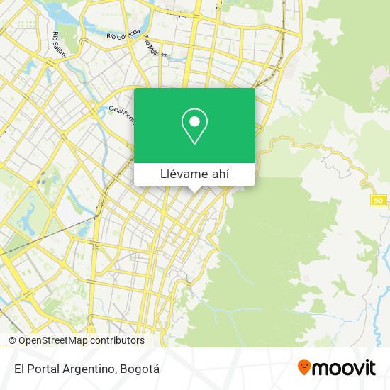 Mapa de El Portal Argentino